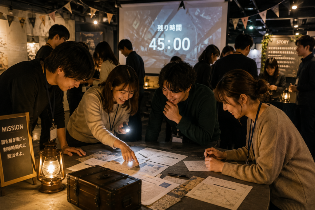 イベントを楽しんでいる人たち