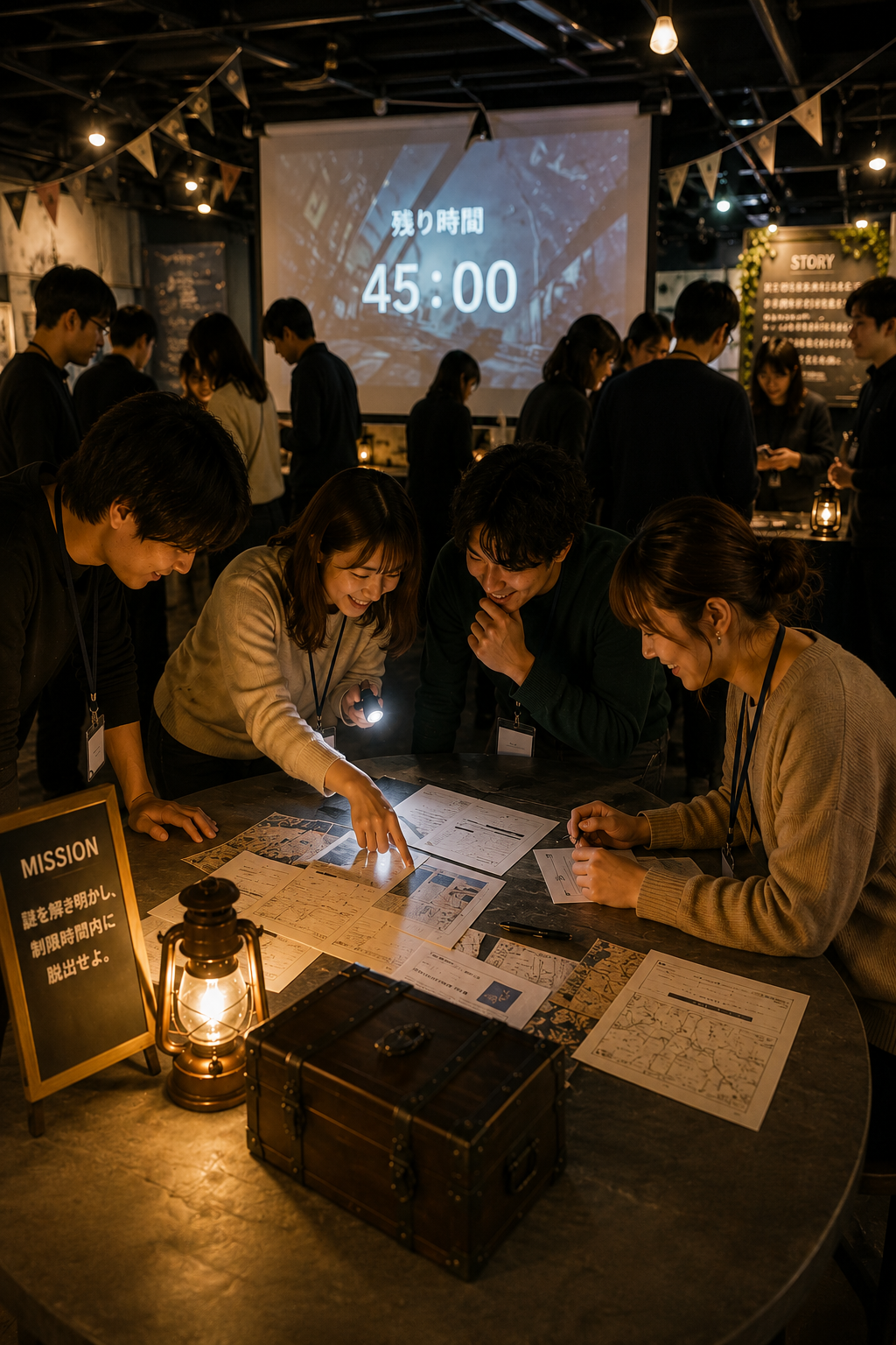 イベントを楽しんでいる人たち